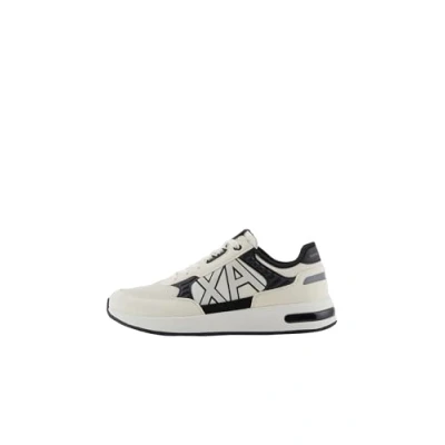 Afbeelding van Armani Exchange Dusseldorf Sneakers laag, Heren, Maat: 40, Off white/black Textiel/ synthetisch