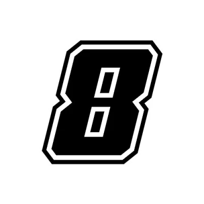 Afbeelding van 4R Quattroerre.it 13378 Racing Number 8 Moto GP, zwart, 10 x cm
