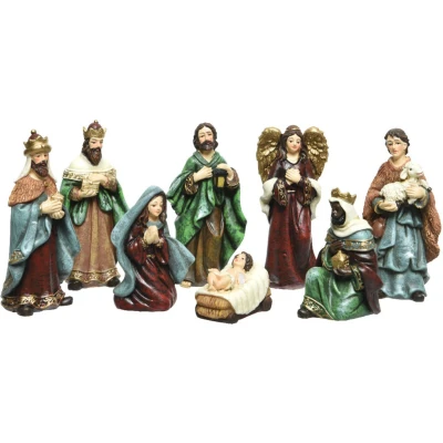 Afbeelding van Chique kerststal figuren 8 delig 9cm Hoog