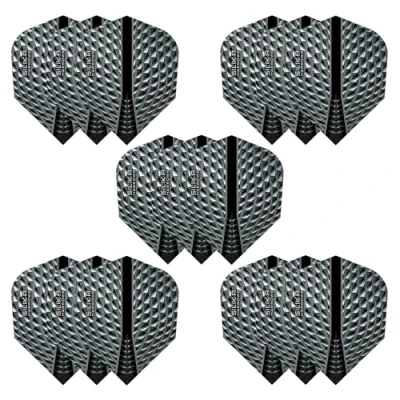 Afbeelding van Harrows SILIKA No6 Smokey Set van 5 premium extra sterke dartpijlen in standaardvorm (15 vluchten)