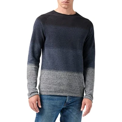 Afbeelding van Jack &amp; Jones Ehill CREW NECK NOOS Trui Navy blazer gradient, Heren, Maat: XXL, gradient