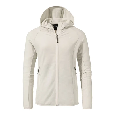Afbeelding van Schöffel Dames fleece hoodie Style Cascata WMS, fleecejack met capuchon van 2 weg stretch, warme outdoorjas buitenzakken