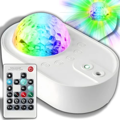 Afbeelding van Retoo Sterrenhemel projector, nachtlampje, poollicht met bluetooth muziekluidspreker, sterrenlichtprojector afstandsbediening, Galaxy Planetarium, sterrenlamp voor decoratie kinderen en