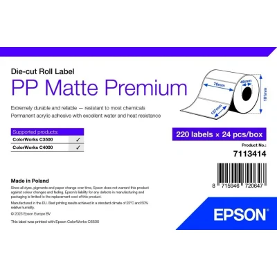 Afbeelding van Epson 7113414 printeretiket Wit Zelfklevend printerlabel
