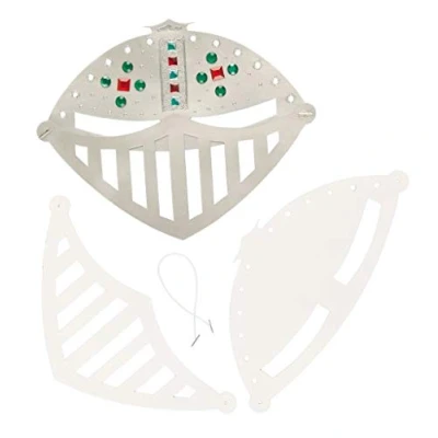 Afbeelding van Baker Ross EV2822 Maskers om te knutselen en in kleuren, ridderhelm, ideaal voor kinderverjaardag carnaval, 6 stuks,28 cm,Wit