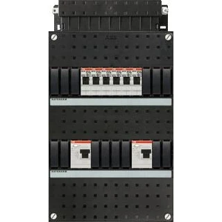 Afbeelding van Abb hafonorm installatiekast 1 fase 6 groepen 2 als 24 mod ip20 hxbxd 390x220x90mm 1spf006901f0166