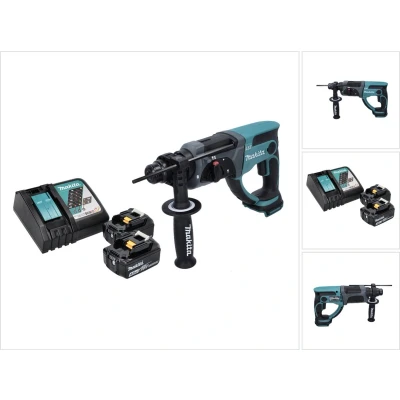 Afbeelding van Makita DHR 202 RM accu combihamer 18 V 2.0 J SDS Plus + 2x 4.0 Ah lader