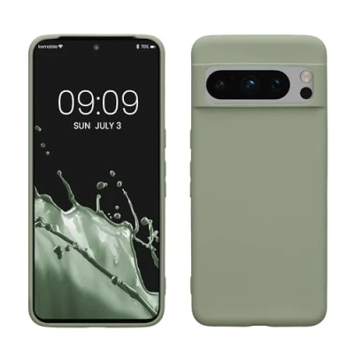 Afbeelding van kwmobile telefoonhoesje geschikt voor Google Pixel 8 Pro Hoesje smartphone Back cover in grijsgroen