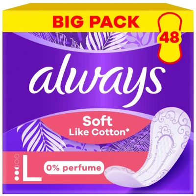 Afbeelding van Always Inlegkruisjes Dailies Soft Like Cotton Large 48 stuks