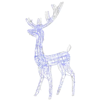 Afbeelding van Kerstversiering rendier 140 LED&#039;s 120 cm acryl blauw