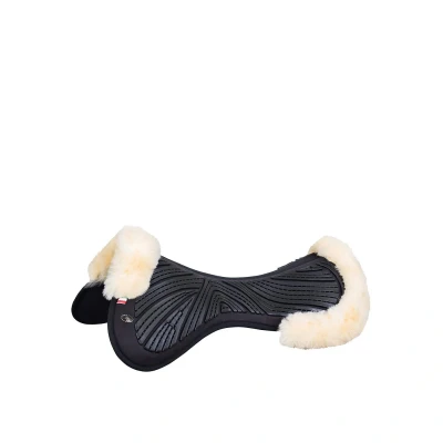 Afbeelding van BR Zadelonderlegger Memory Grip Sheepskin L Zwart Naturel