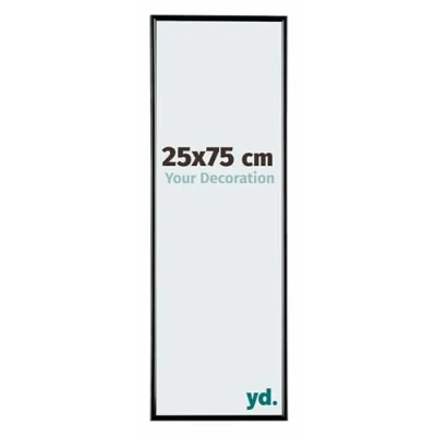 Afbeelding van Fotolijst 25x75cm Zwart Hoogglans Kunststof Evry