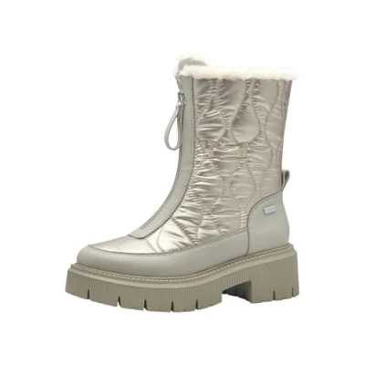Afbeelding van Marco Tozzi Dames Bootie Zip+Slip 2 26449 43 Modelaarzen, taupe MET.Comb, 36 EU, met kam, EU