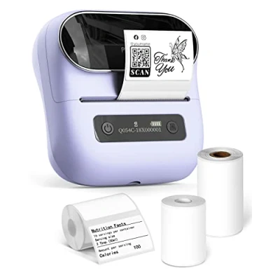 Afbeelding van Phomemo M220 Labelprinter voor Barcode, Adres, Huis, Kleine Reclame, Draagbare Compatibel met Smartphones en PC,met 3 Roll Label