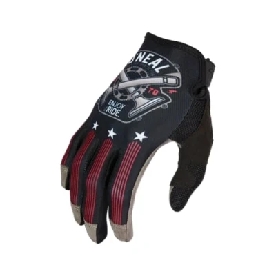 Afbeelding van Oneal Mayhem Nanofront Piston Motorcross handschoenen, zwart wit rood, afmeting XL voor man