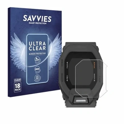 Afbeelding van Savvies Screenprotector voor Casio G Shock GBD 200 Folie Beschermfolie transparant (18 Stuks)
