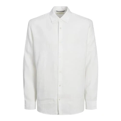 Afbeelding van JPRCCLAWRENCE Linen Shirt L/S SN, Helder wit/pasvorm: relaxed fit, L