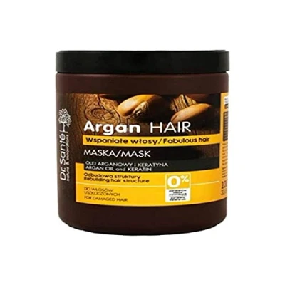 Afbeelding van Dr. Sante Argan haarmasker voor beschadigd haar met intensieve 3 staps regeneratie keratine, 1000 ml
