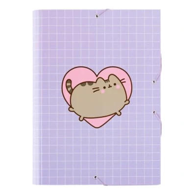 Afbeelding van Grupo Erik: Pusheen A4 map met harde schaal, uitbreidbaar, 34 x 24,5 cm, 3 kleppen elastiek, documentenmap van karton, schrijfwaren