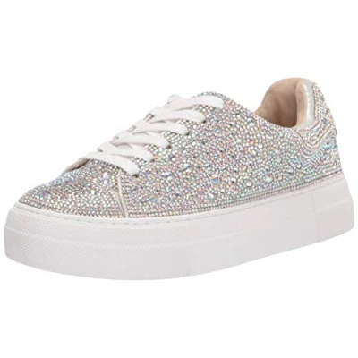Afbeelding van Betsey Johnson Dames Sidny Sneaker, Strass 5, Strass, 38 EU