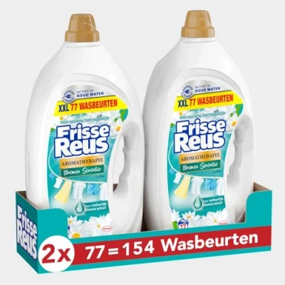 Afbeelding van 2x Witte Reus Wasmiddel Frisse Gel Lotus 77 Wasbeurten 3,465 liter