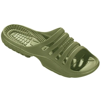 Afbeelding van BECO heren badslippers olijfgroen maat 41