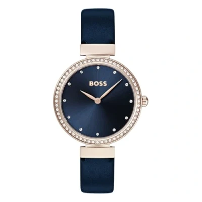 Afbeelding van Boss Dames Analoog Klassiek Quartz Horloge Met Lederen Band 1502477