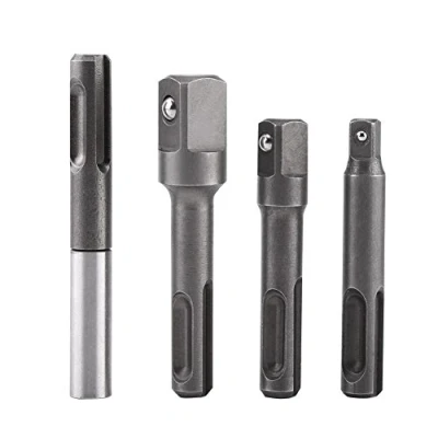 Afbeelding van SDS Plus schacht voor 1/4 inch zeskantige sokkel adapter + 1/4&quot;, 3/8&quot;, 1/2&quot; vierkante boorhouder, verlengconnector schroeven, moeren, elke boor en handdriver