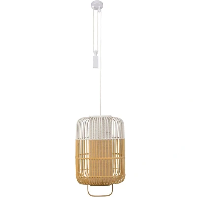 Afbeelding van Forestier Bamboo square hanglamp large white