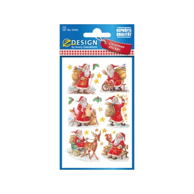 Afbeelding van etiket Z design Christmas pakje a 2 vel kerstman