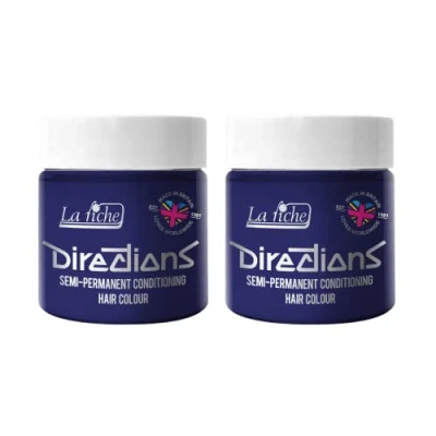 Afbeelding van La Riche Directions Semipermanente haarverf 100 ml blik 2 pack (Midnight Blue)