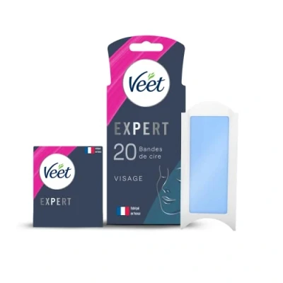 Afbeelding van 3x Veet Expert Waxstrips Gezicht Sensitive 20 stuks