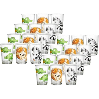 Afbeelding van Ritzenhoff &amp; Breker Happy Zoo Kinderglazen, 6 delige set, 205 ml, bedrukte kinderbekers met diermotieven, vaatwasmachinebestendig