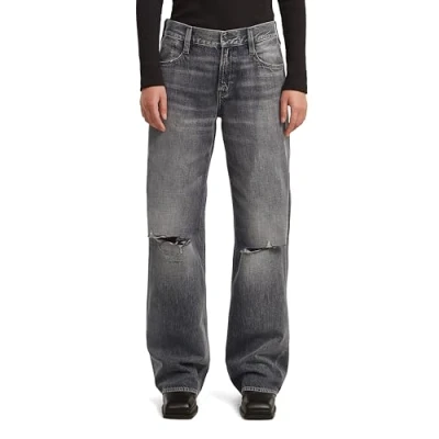 Afbeelding van G STAR Judee Relaxed fit jeans, Dames, Maat: 28x28, Faded scoria grey destroyed