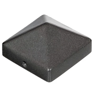 Afbeelding van Alberts 217082 Paalkap voor houten palen hoge vorm gegoten aluminium antraciet metallic 70 x mm