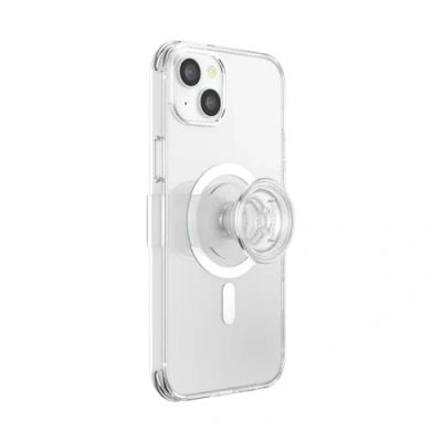 Afbeelding van PopSockets: PopCase PlantCore voor MagSafe Plantaardige Hoesje iPhone 14 Plus met een Verplaatsbare PopGrip Slide Standaard en Grip Verwisselbare Top Clear