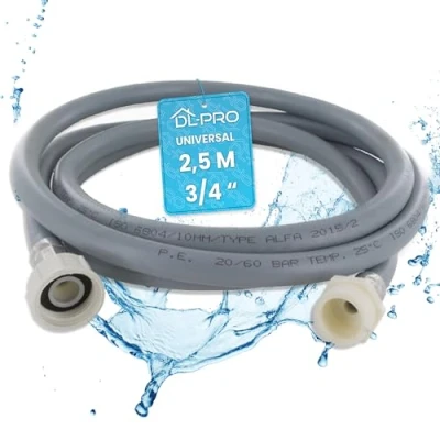 Afbeelding van DL pro 2,5 m toevoerslang verlenging voor wasmachine en vaatwasser, universeel, robuust dicht, alle gangbare modellen, verlengde wasmachineslang, maat naar keuze