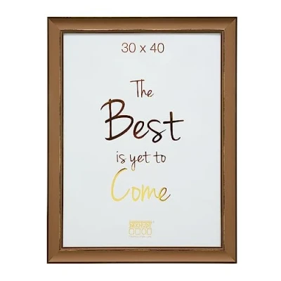 Afbeelding van Deknudt Frames fotolijst S46XF3 bruin met zwarte randen 30x40 cm