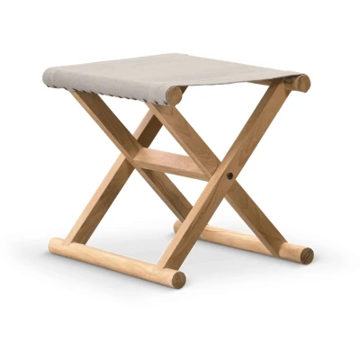 Afbeelding van Folding stool Frame teak wood Fabric Sunproof II Chill Dept