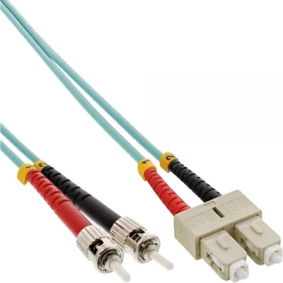 Afbeelding van SC ST Duplex Optical Fiber Patch kabel Multi Mode OM3 20 meter InLine