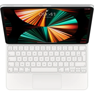 Afbeelding van Belgisch toetsenbord Magic Keyboard voor de iPad Pro 12.9 (2020) AZERTY Draadloos Wit