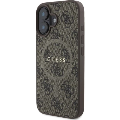 Afbeelding van Guess GUHMP16MG4GFRW iPhone 16 Plus 6,7&quot; bruin/bruine hardcase 4G Ring Classic Logo MagSafe