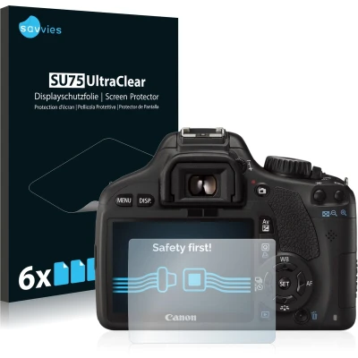 Afbeelding van Savvies (6 Stuks) Schermbeschermer voor Canon EOS 550D Screen Protector Ultra Transparant