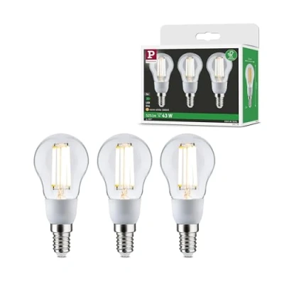 Afbeelding van Paulmann 29134 Eco Line filament 230 V LED kogellamp E14 pak van 3 100 mm 3x525 lm 3x2,5 W 3000 K helder verlichtingsmiddel