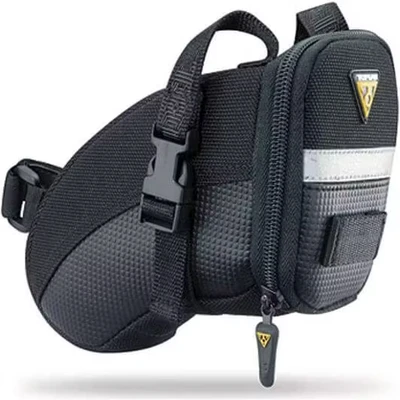 Afbeelding van Topeak Aero WP zadeltas met strap S BikeTotaal.nl Zwart