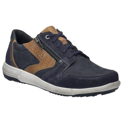 Afbeelding van Josef Seibel Sportieve veterschoenen indigokombi, Heren, Maat: 39, Indigo kombi Leer