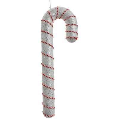 Afbeelding van Clayre &amp; Eef Kersthanger Zuurstok 11x4x33 cm Wit Kunststof