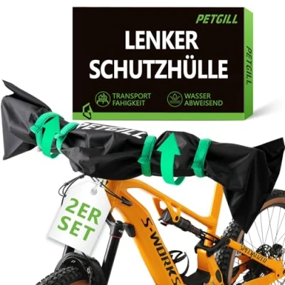 Afbeelding van Set van 2 stuurhoezen, e bike, fietsframe, transportbescherming, fietsaccessoires, waterdicht, vocht en stofbestendig, fietsafdekking, fiets, campingaccessoires