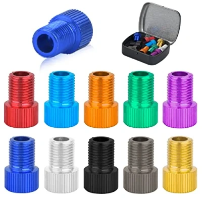 Afbeelding van Vesaneae 10 stuks adapters voor fietsventiel, fietspomp connector, mountainbike ventieladapter, fietsventieladapter, Presta naar Schrader ventieladapter fiets