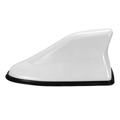 Afbeelding van Viviance Universele dakantenne voor op het autodak, AM FM radio ontvangst, decoratieve haaienvin, wit